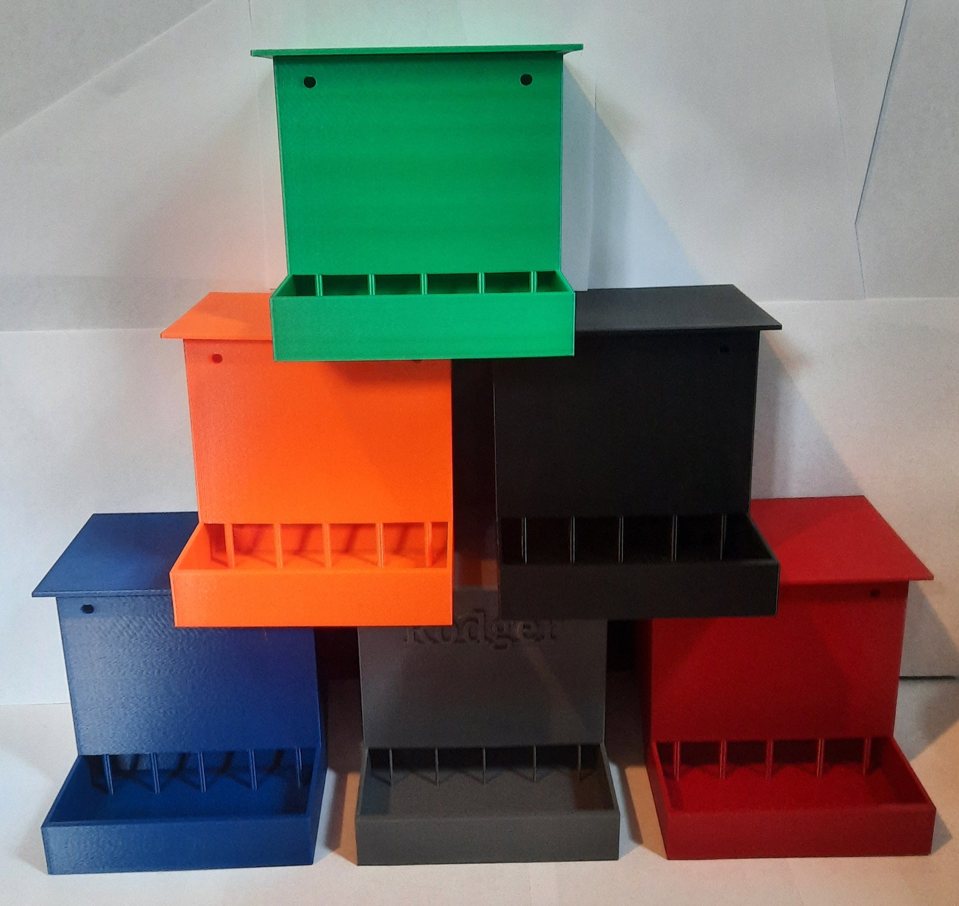 3D printed hard plastic chicken feeder, quail feeder, rabbit feeder. on ...