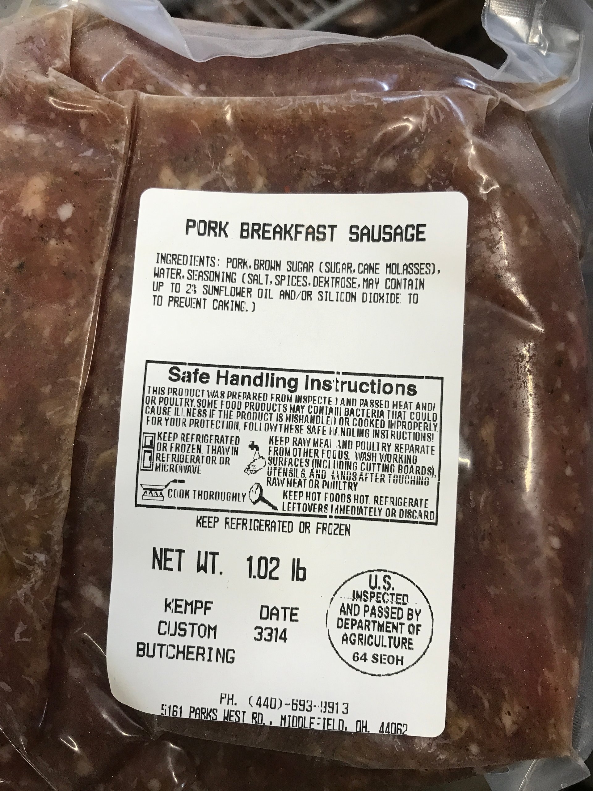 Breakfast Sausage, Sweet Italian, and Hot Italian Links; Breakfast